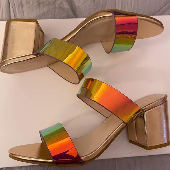 Bamboo Metallic Block Heels - Picture 5 of 5